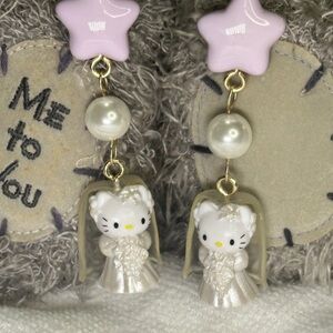 Adorable Kitty Star Earrings for Kids